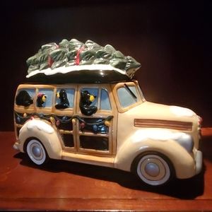 Woodie Christmas Cookie Jar